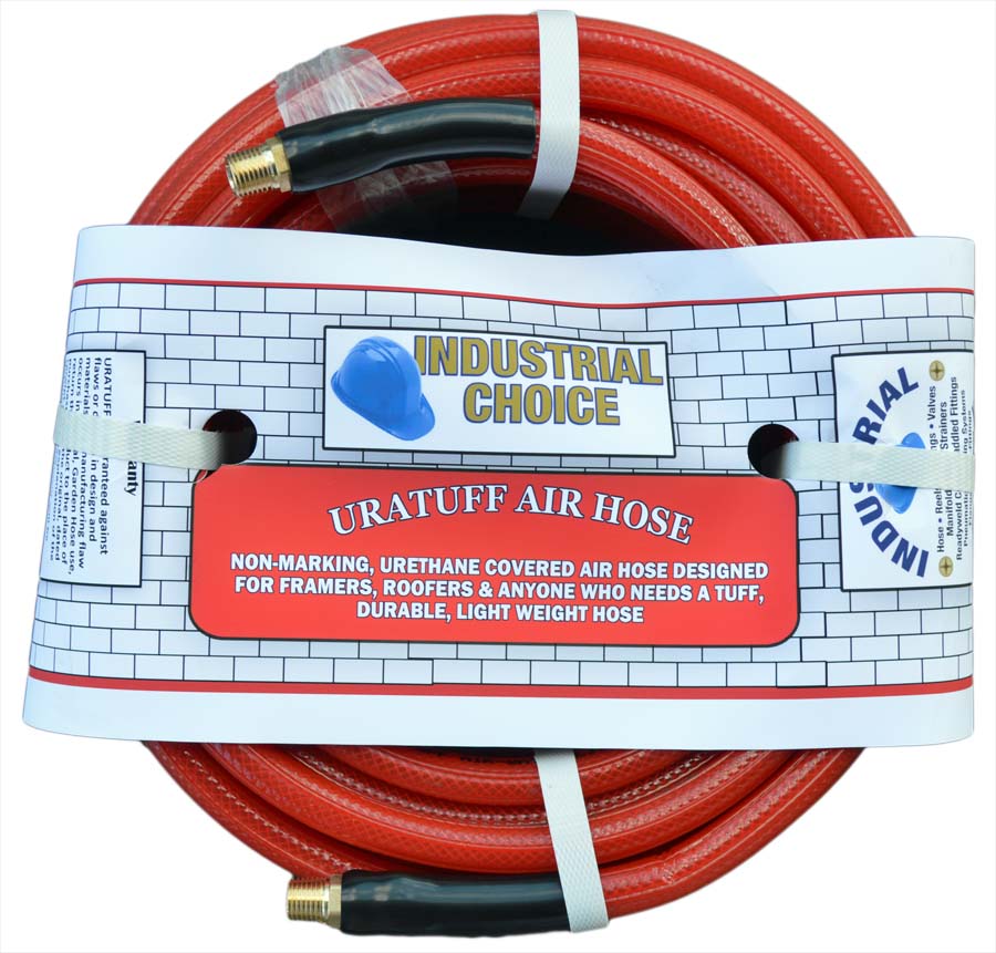 3/8 X 75 ft - Professional Grade Polyurethane Air Hose by Industrial Choice  - Lightweight & Durable