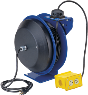 Coxreels Compact efficient heavy duty power cord reel, 4 conductor