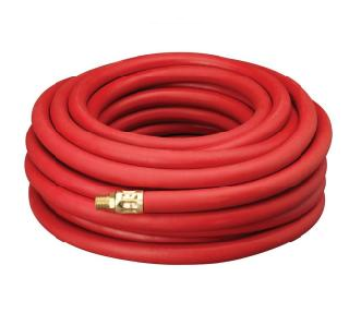 Premium Red Rubber Air Hose - 1/2 x 50 ft